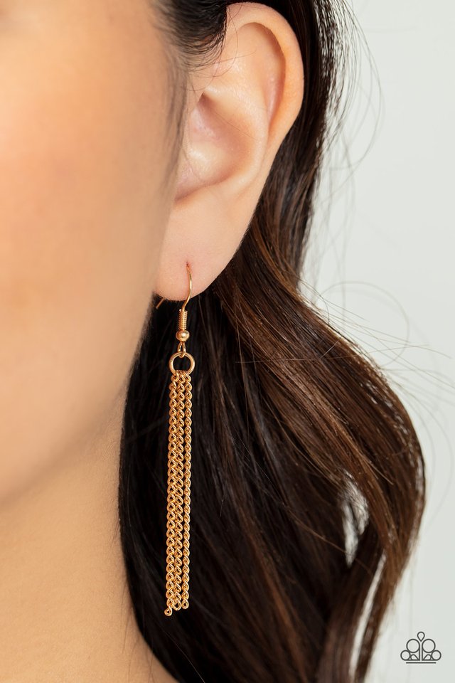 Gives Me Butterflies - Gold - Paparazzi Necklace Image