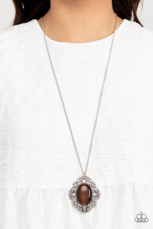 Dream Board Dazzle - Brown - Paparazzi Necklace Image