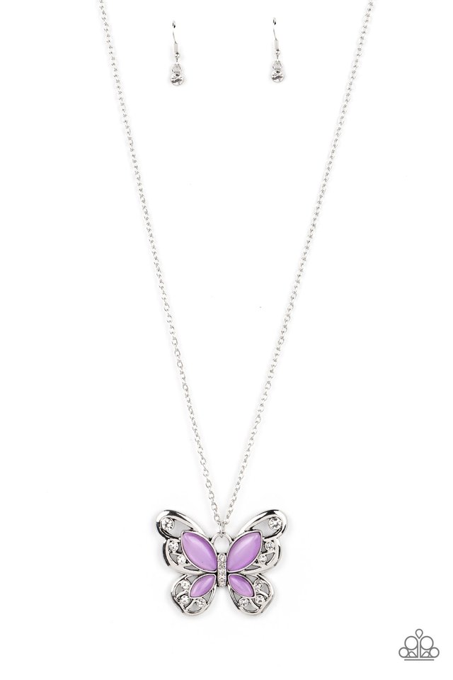Wings Of Whimsy - Purple - Paparazzi Necklace Image