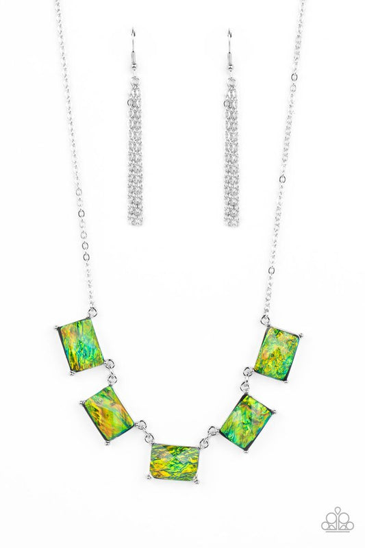 Opalescent Oblivion - Green - Paparazzi Necklace Image