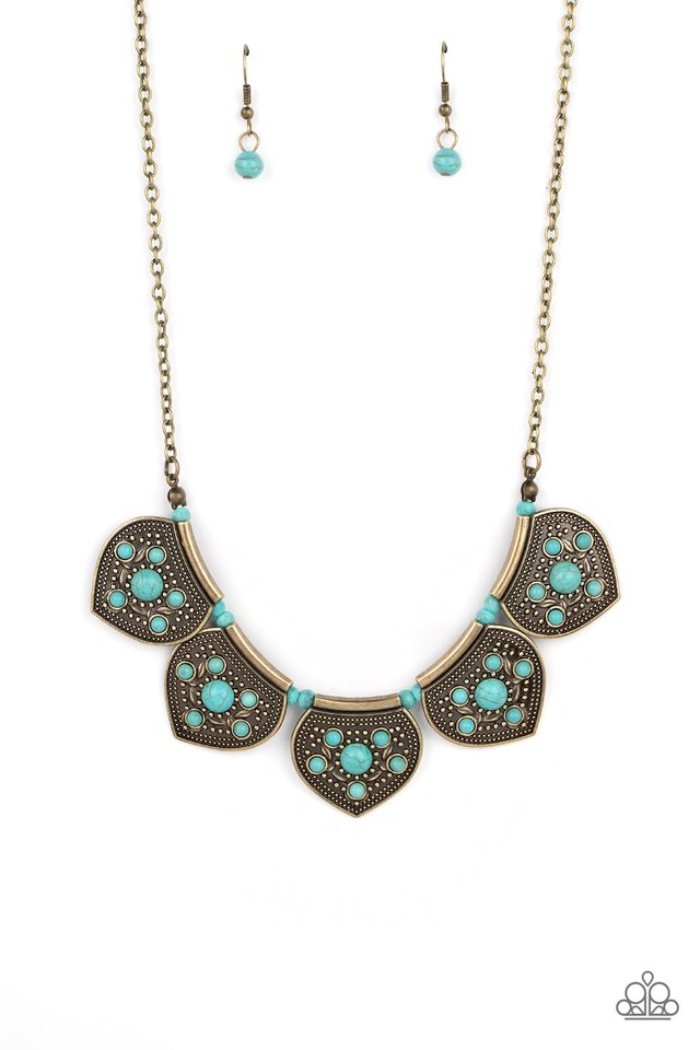 Badlands Basin - Brass - Paparazzi Necklace Image