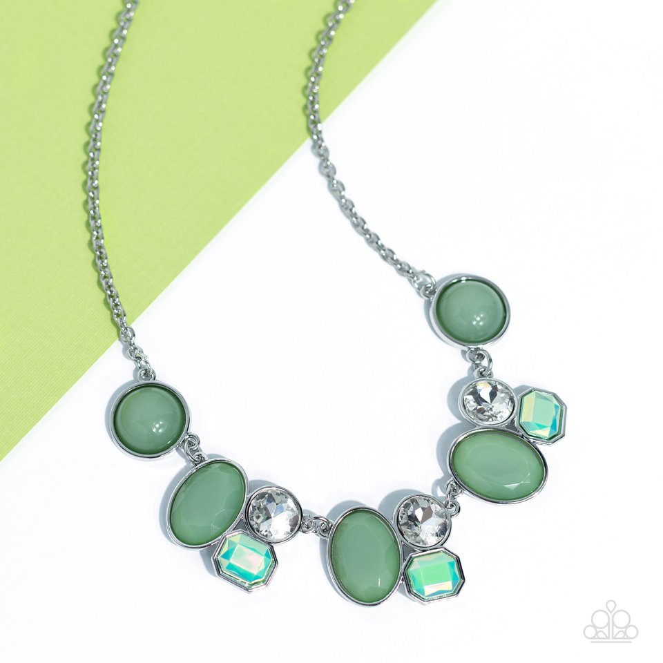 Fantasy World - Green - Paparazzi Necklace Image