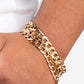 Heavy Duty - Gold - Paparazzi Bracelet Image