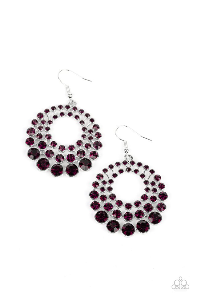 So Self-GLOW-rious - Purple - Paparazzi Earring Image