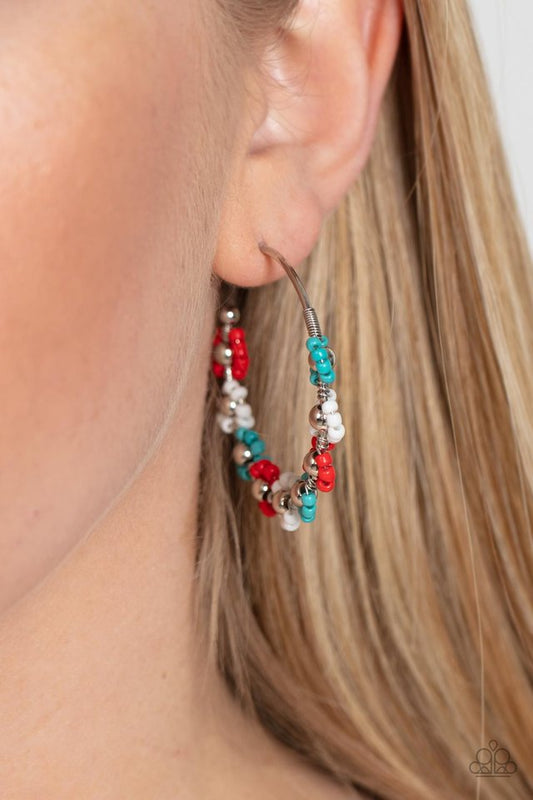 Growth Spurt - Red - Paparazzi Earring Image