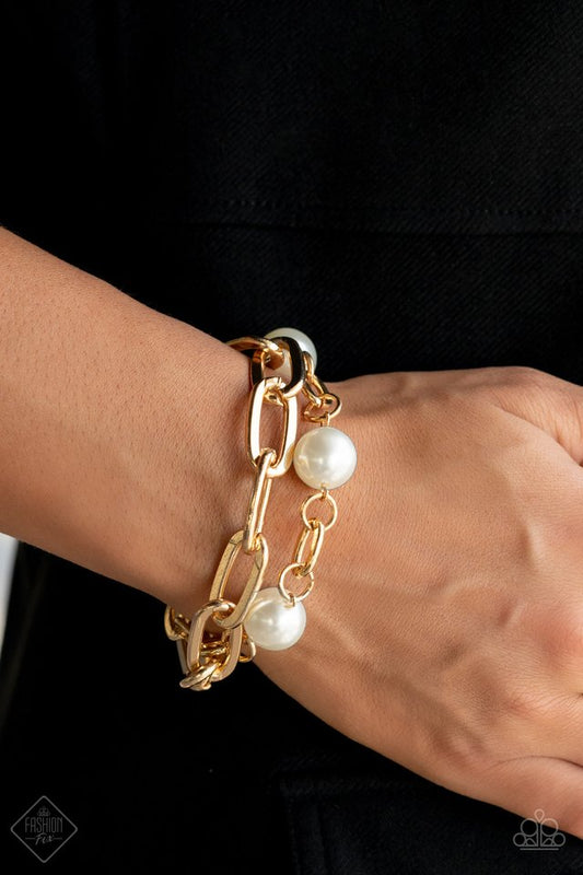 Nautical Mileage - Gold - Paparazzi Bracelet Image