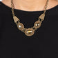 Textured TRAPEZOID - Brass - Paparazzi Necklace Image