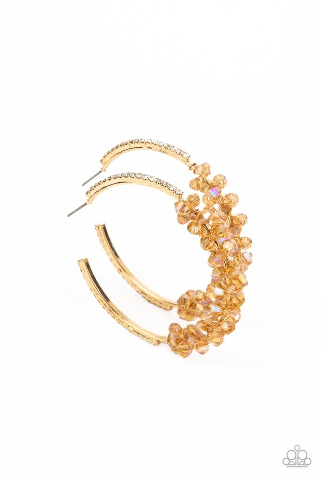 Bubble-Bursting Bling - Gold - Paparazzi Earring Image