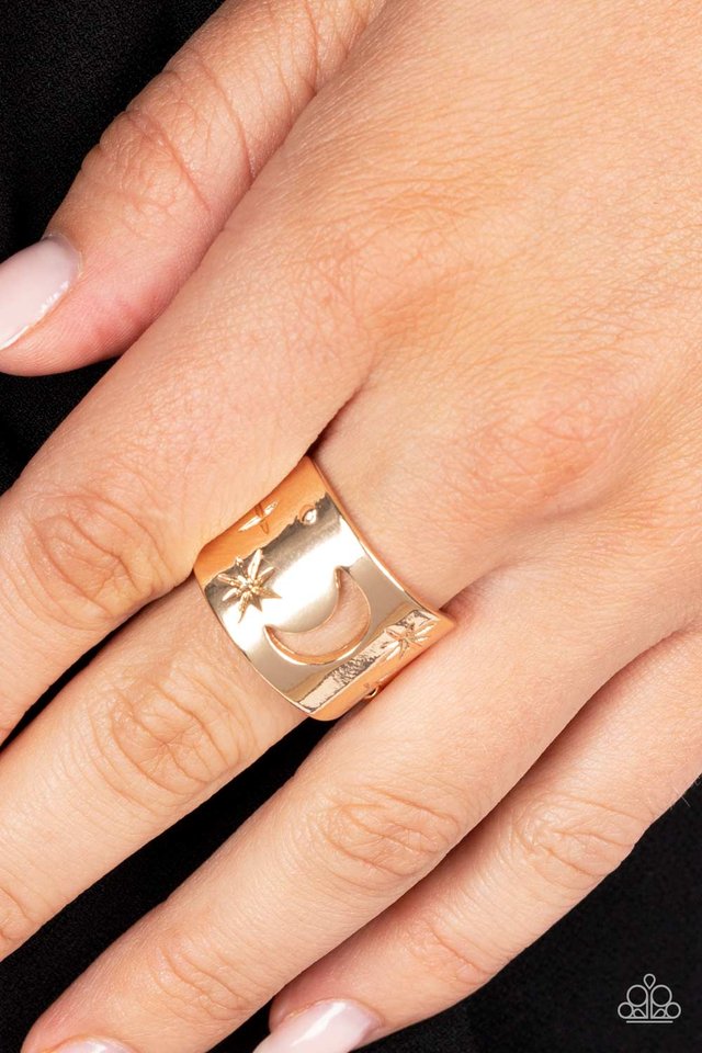 Lunar Levels - Gold - Paparazzi Ring Image