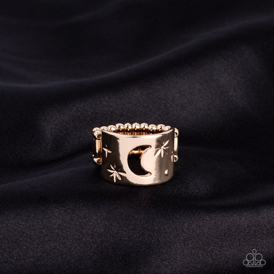 Lunar Levels - Gold - Paparazzi Ring Image