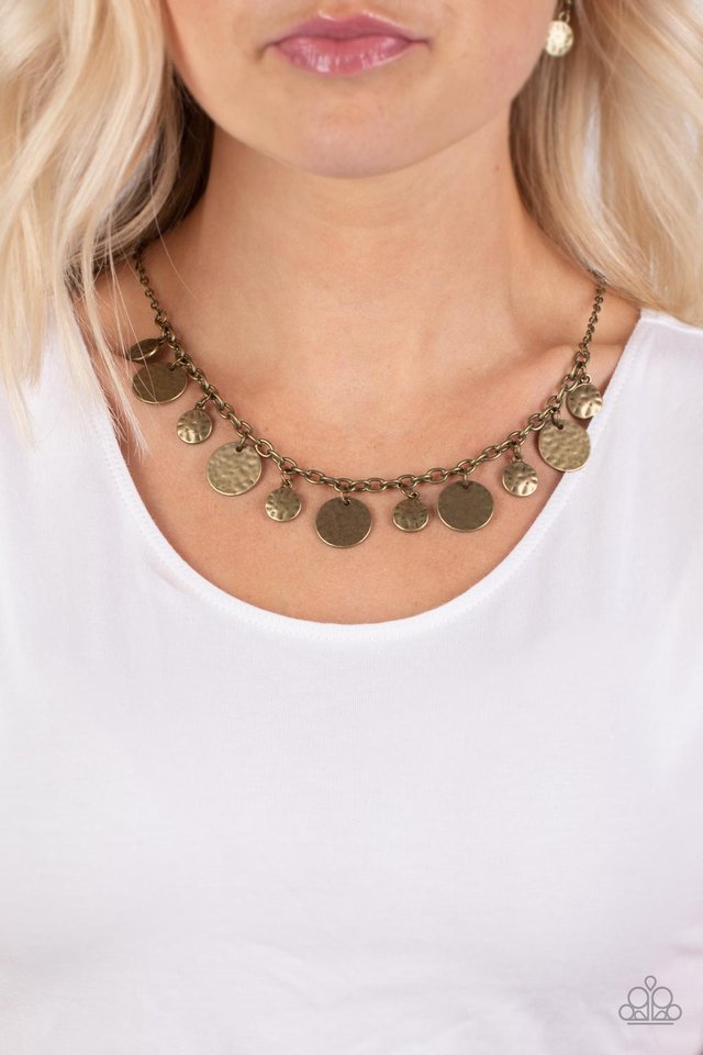 Model Medallions - Brass - Paparazzi Necklace Image