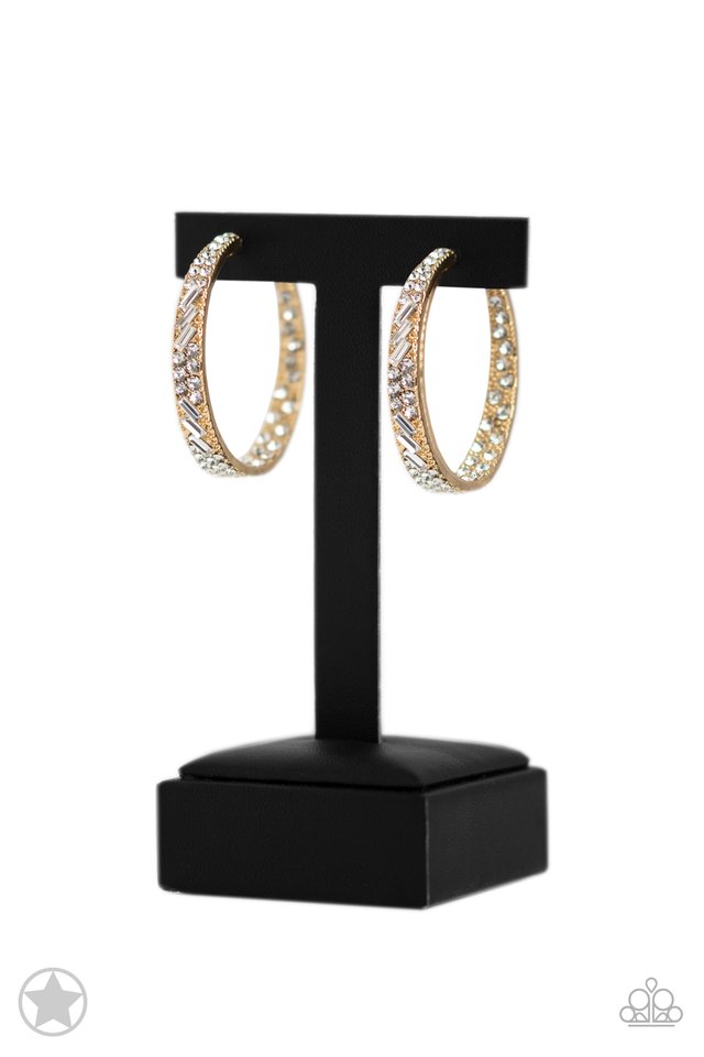 GLITZY By Association - Gold - Paparazzi Earring Image