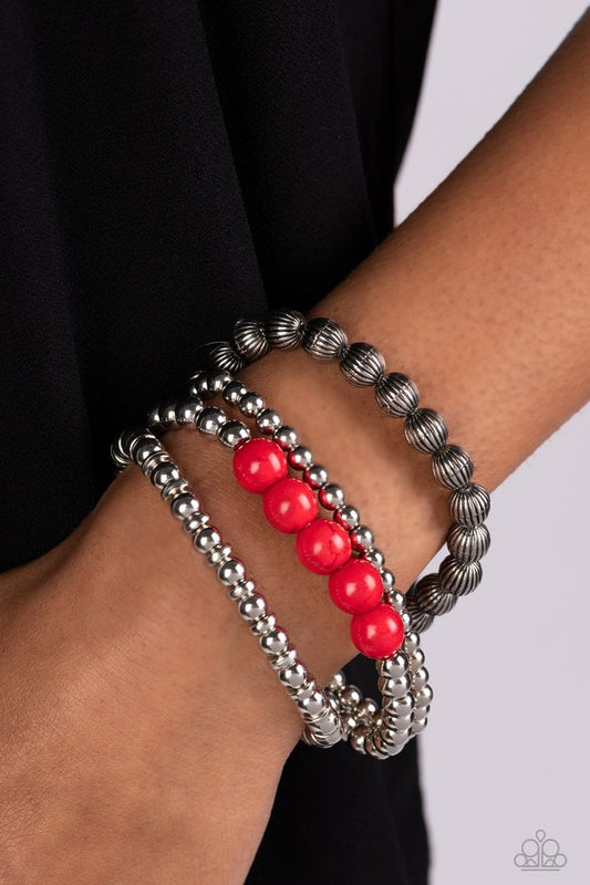 Wildland Wanderer - Red - Paparazzi Bracelet Image