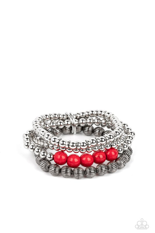 Wildland Wanderer - Red - Paparazzi Bracelet Image