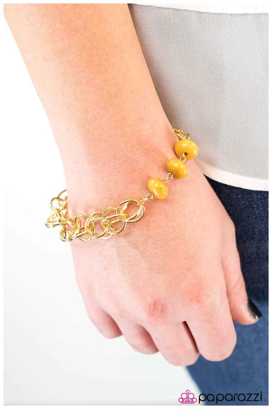 Paparazzi Bracelet ~ Divinely Divine - Yellow