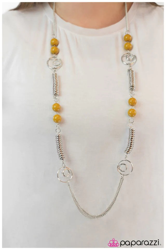 Paparazzi Necklace ~ Break From The Norm - Yellow