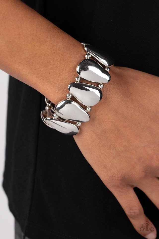 Classy Cave - Silver - Paparazzi Bracelet Image