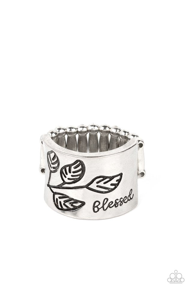 Blessed with Bling - Silver - Paparazzi Ring Image