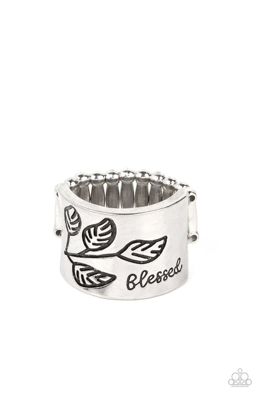 Blessed with Bling - Silver - Paparazzi Ring Image