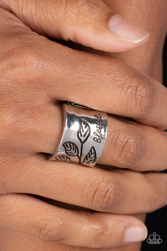 Blessed with Bling - Silver - Paparazzi Ring Image