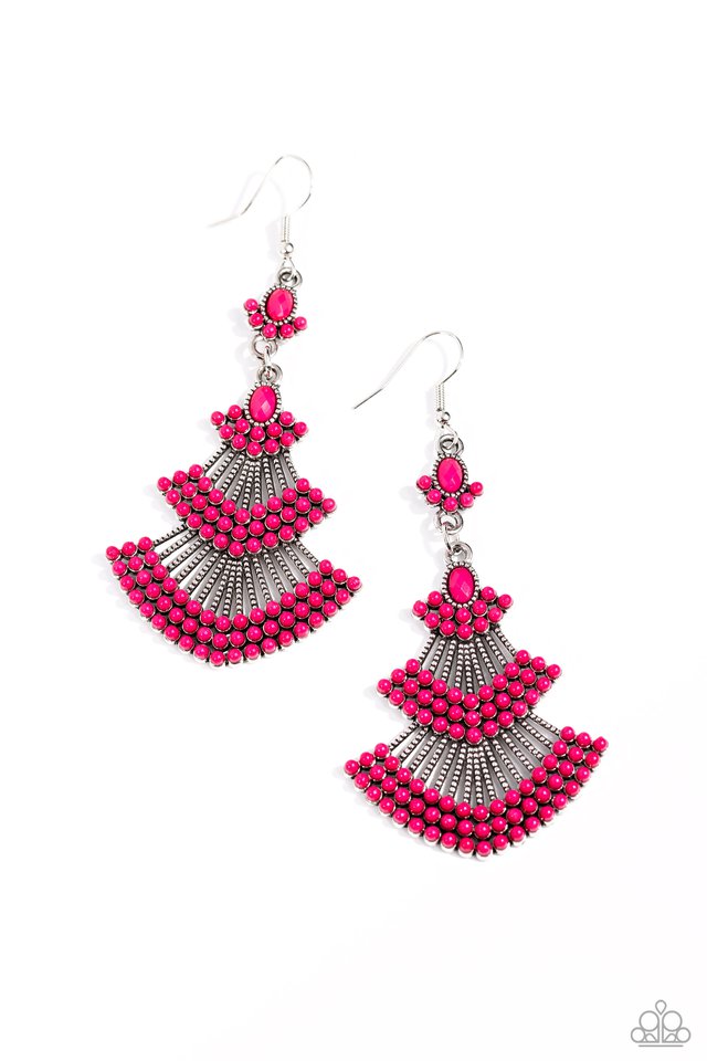 Eastern Expression - Pink - Paparazzi Earring Image