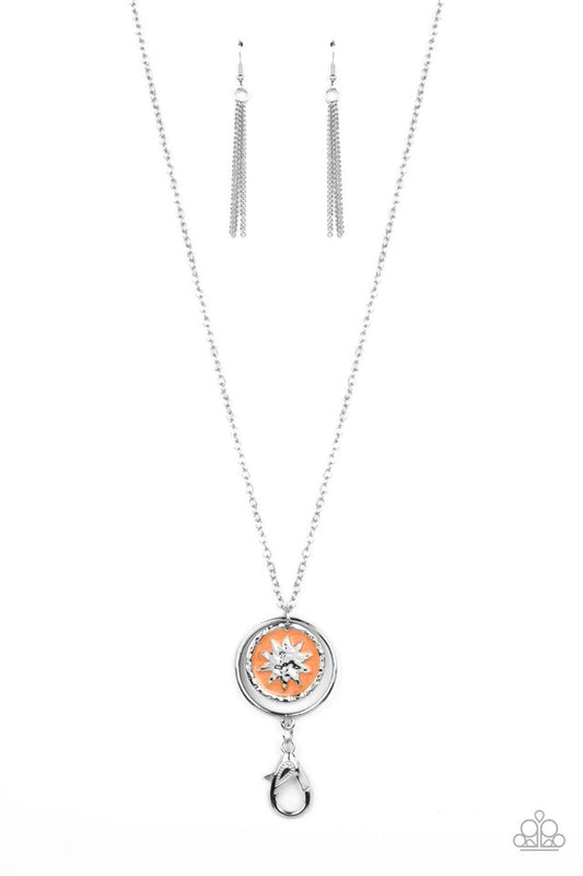 Cretian Crest - Orange - Paparazzi Necklace Image