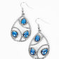 Send the BRIGHT Message - Blue - Paparazzi Earring Image