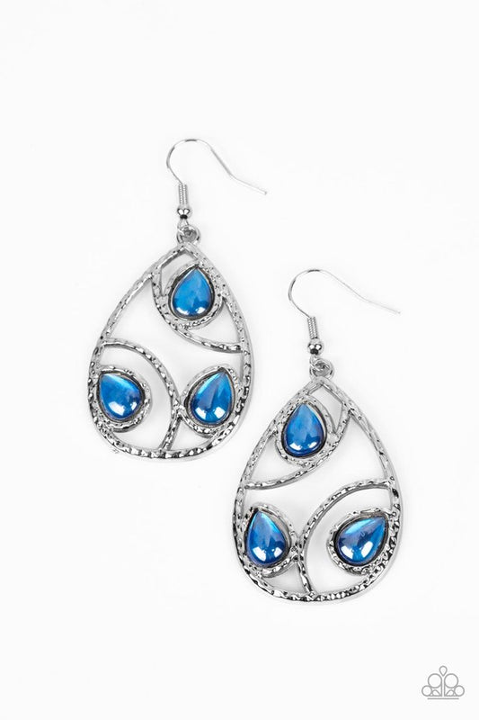 Send the BRIGHT Message - Blue - Paparazzi Earring Image