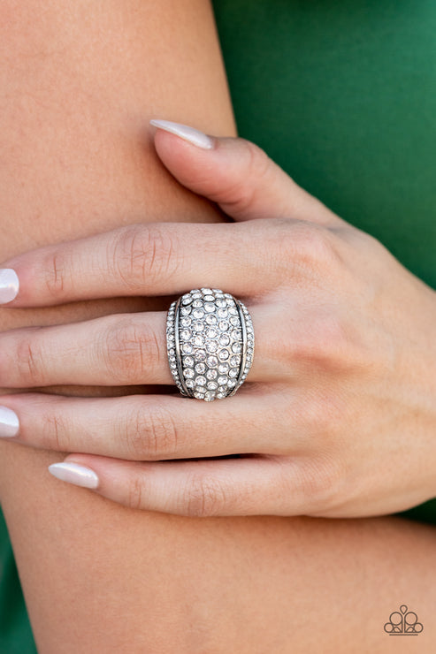 Paparazzi Ring ~ Running OFF SPARKLE - White