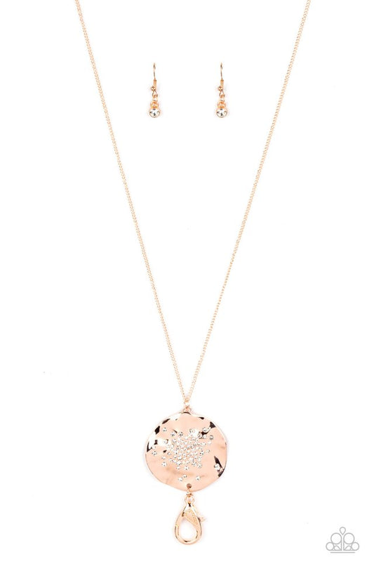 Boom and COMBUST - Rose Gold - Paparazzi Necklace Image