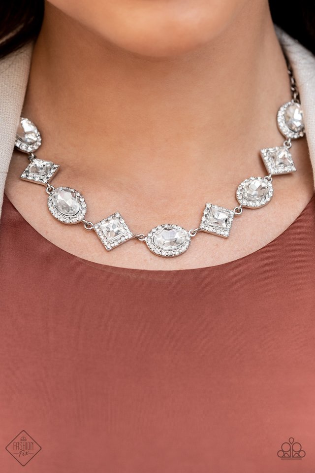 Diamond of the Season - White - Paparazzi Necklace Image