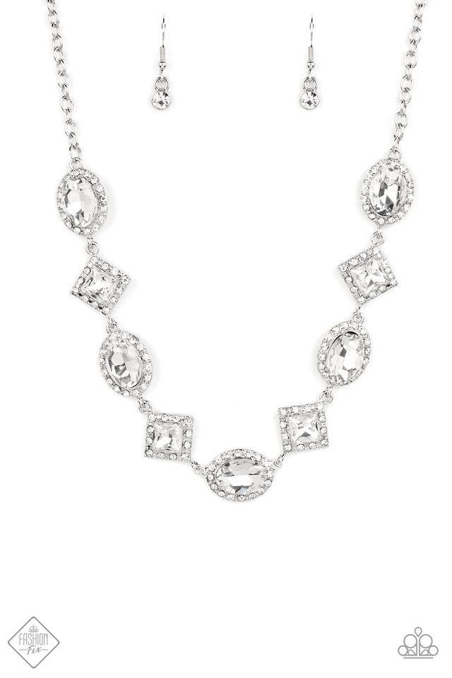 Diamond of the Season - White - Paparazzi Necklace Image