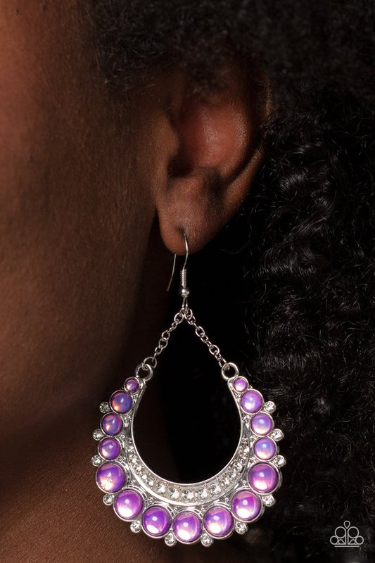 Bubbly Bling - Purple - Paparazzi Earring Image