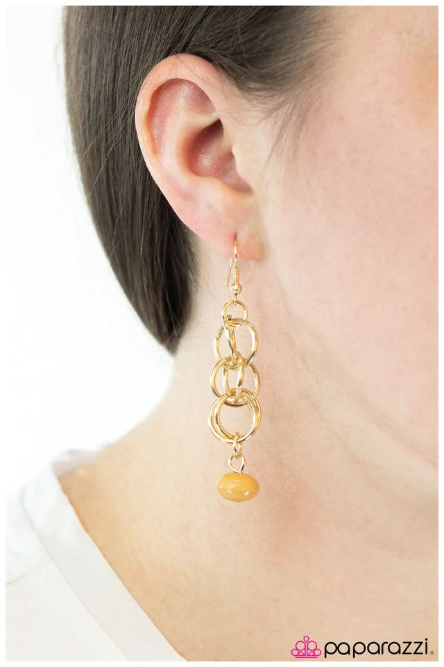 Paparazzi Earring ~ Marvelously Marvelous - Yellow