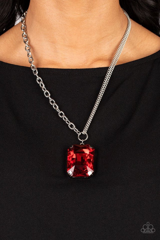 ​Instant Intimidation - Red - Paparazzi Necklace Image