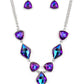 Paparazzi Necklace ~ Glittering Geometrics - Purple