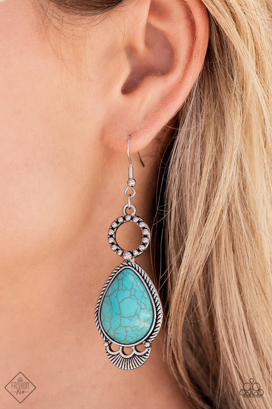 River Cruzin’ - Blue - Paparazzi Earring Image