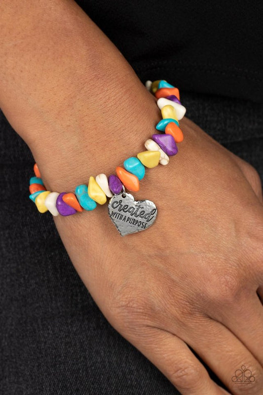 Stony-Hearted - Multi - Paparazzi Bracelet Image