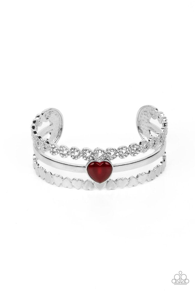 You Win My Heart - Red - Paparazzi Bracelet Image