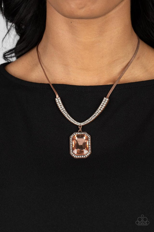 Fit for a DRAMA QUEEN - Copper - Paparazzi Necklace Image