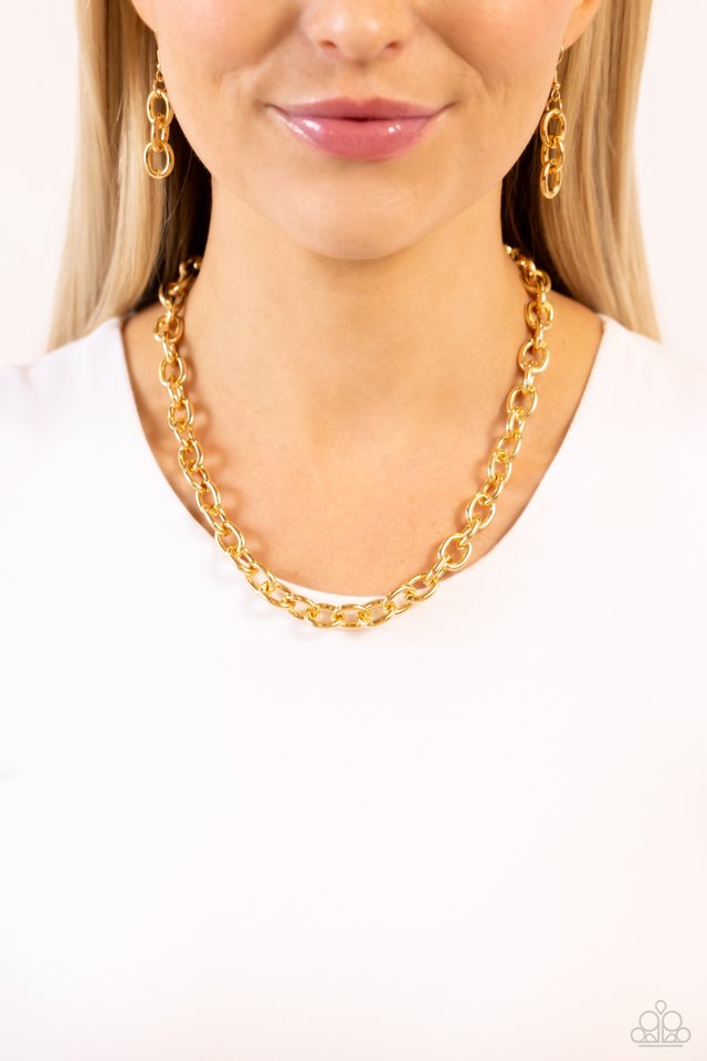 Things Have CHAIN-ged - Gold - Paparazzi Necklace Image