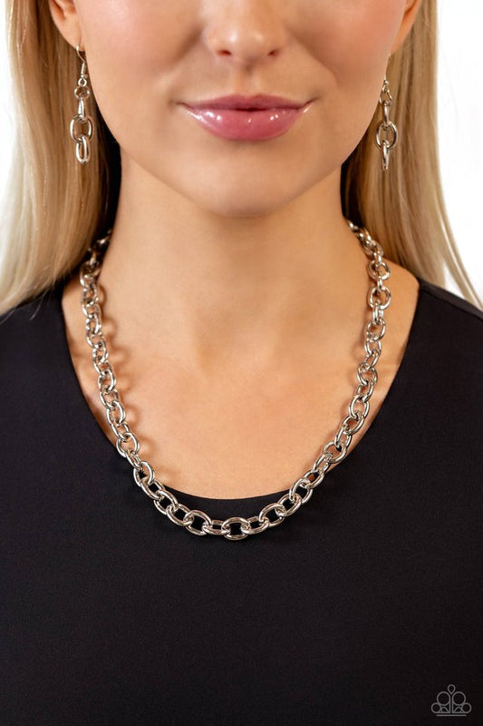 Things Have CHAIN-ged - Silver - Paparazzi Necklace Image