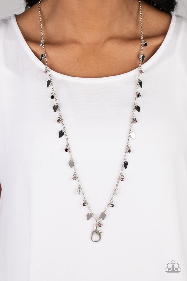 Sharp-Edged Shimmer - Purple - Paparazzi Necklace Image