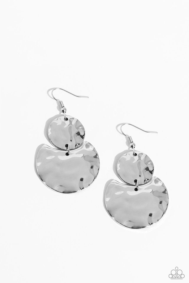 Monochromatic Charisma - Silver - Paparazzi Earring Image