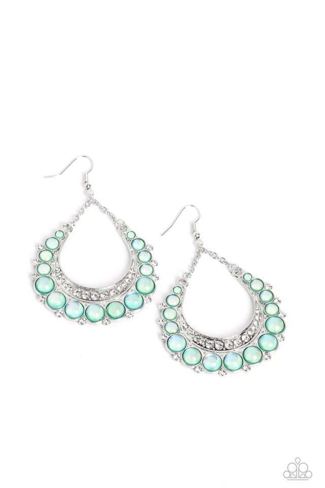 Bubbly Bling - Green - Paparazzi Earring Image