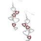 Sweetheart Serenade - Red - Paparazzi Earring Image