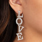 ​L-O-V-E - Silver - Paparazzi Earring Image