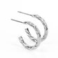 Triumphantly Textured - Silver - Paparazzi Earring Image