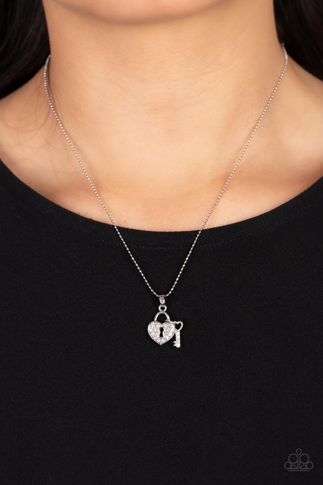 You Hold My Heart - White - Paparazzi Necklace Image