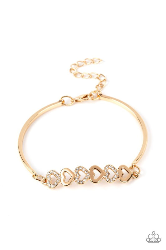 Attentive Admirer - Gold - Paparazzi Bracelet Image